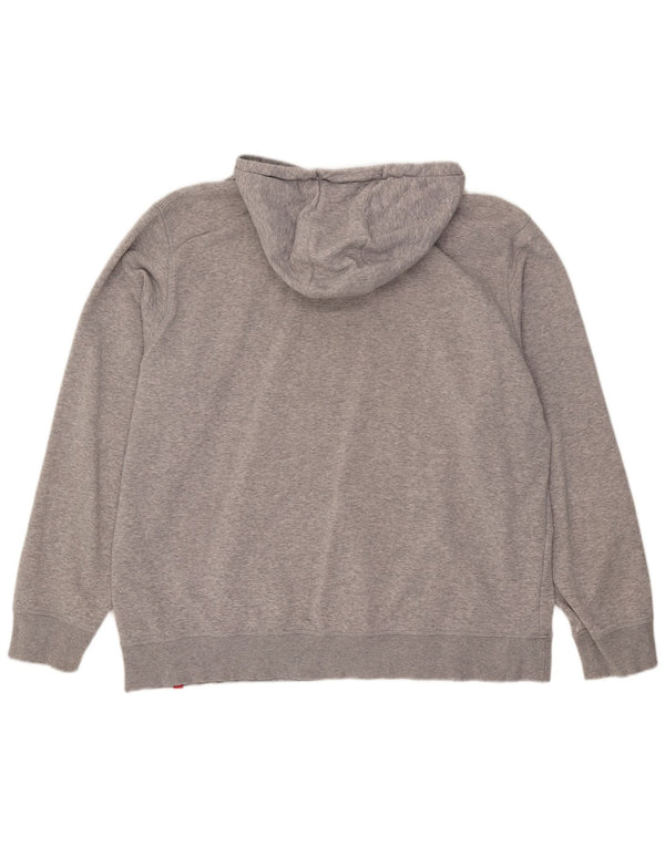 Felpa con cappuccio grafica da uomo New Balance 2XL in cotone grigio