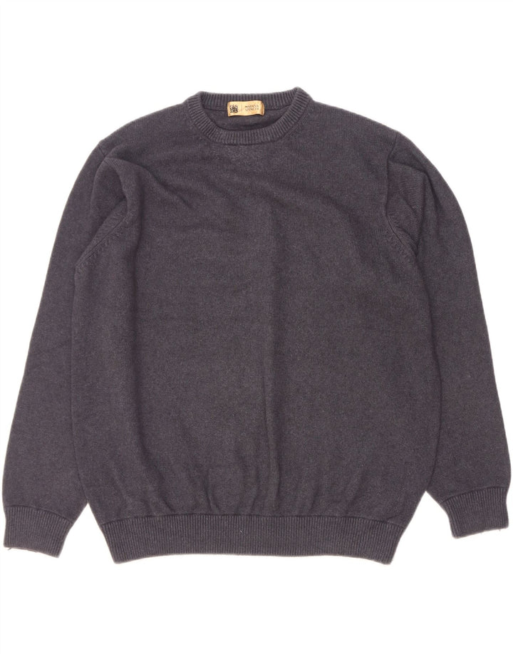 Maglione maglione girocollo da uomo Marks & Spencer XL cotone blu navy