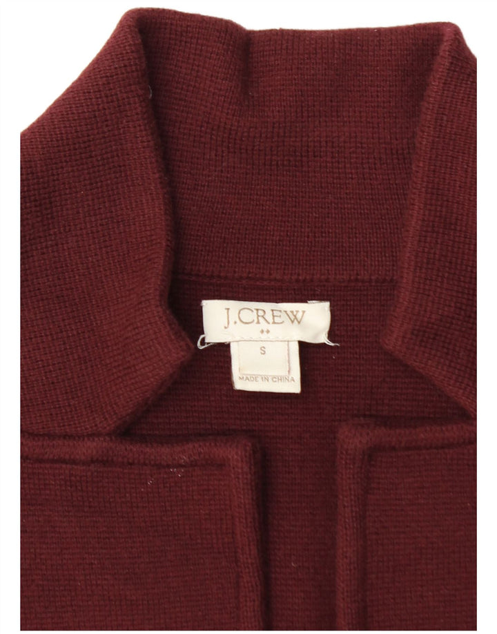 Giacca blazer a 2 bottoni da donna J. Crew UK 10 piccola in cotone bordeaux