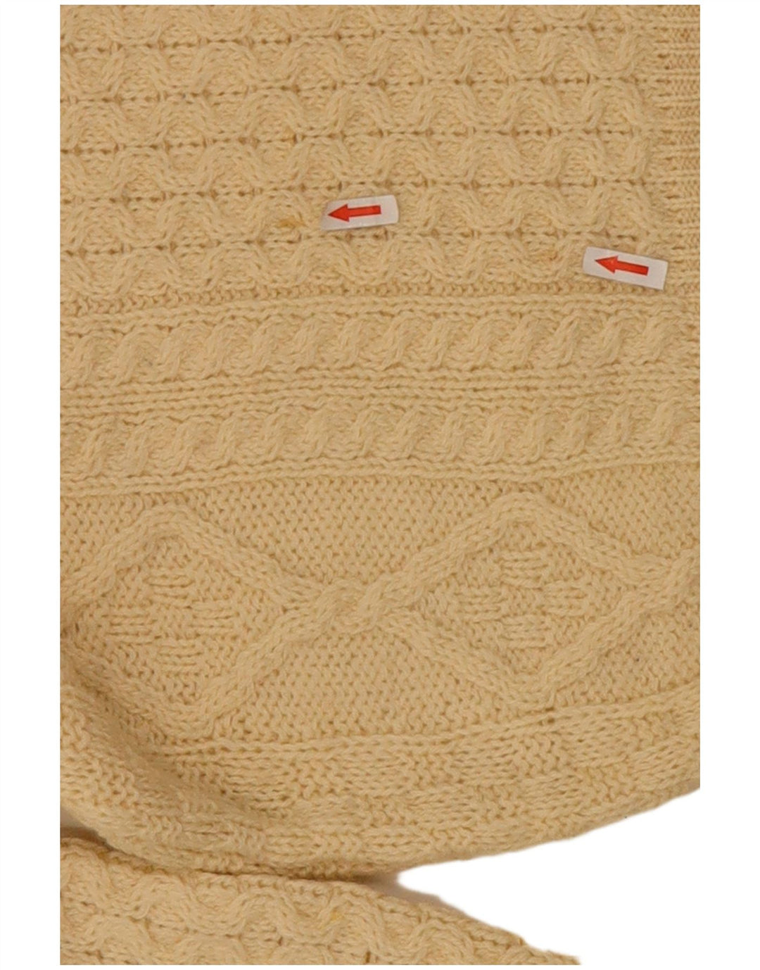 arancrafts Maglione girocollo da uomo in lana beige medio