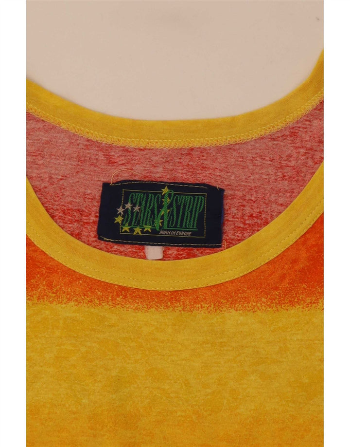 Canotta grafica da uomo Master in cotone a righe multicolori medie