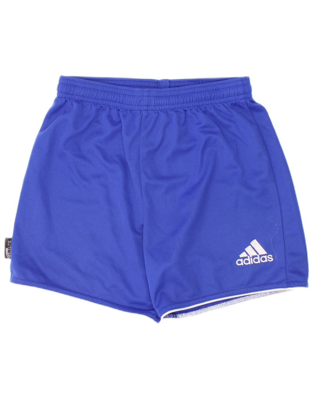 Pantaloncini sportivi Adidas Climalite da ragazzo 9-10 anni in poliestere blu