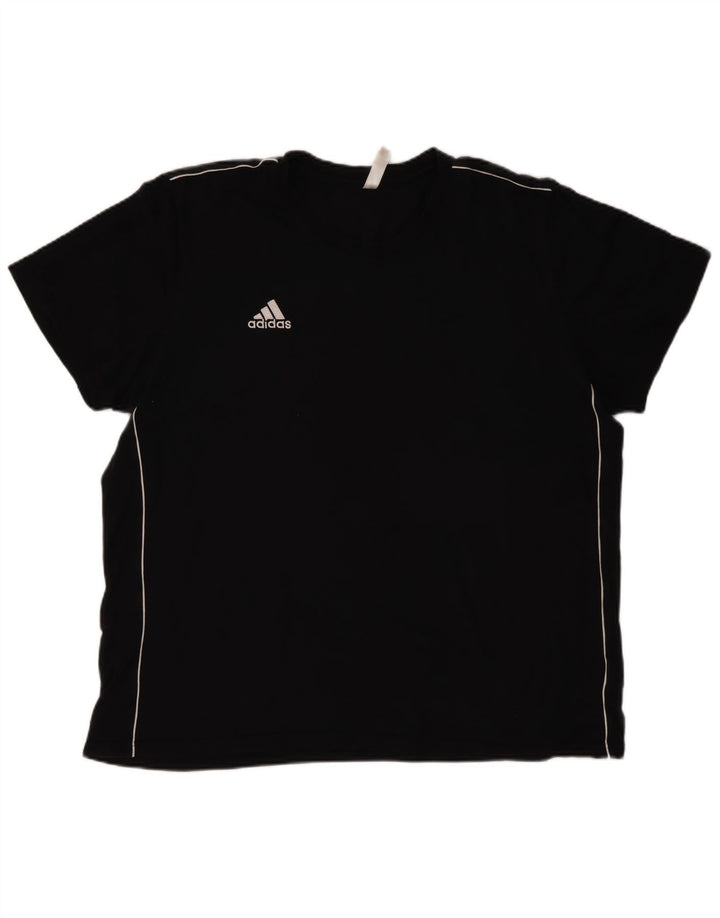 ADIDAS Mens T-Shirt Top 2XL Black Cotton