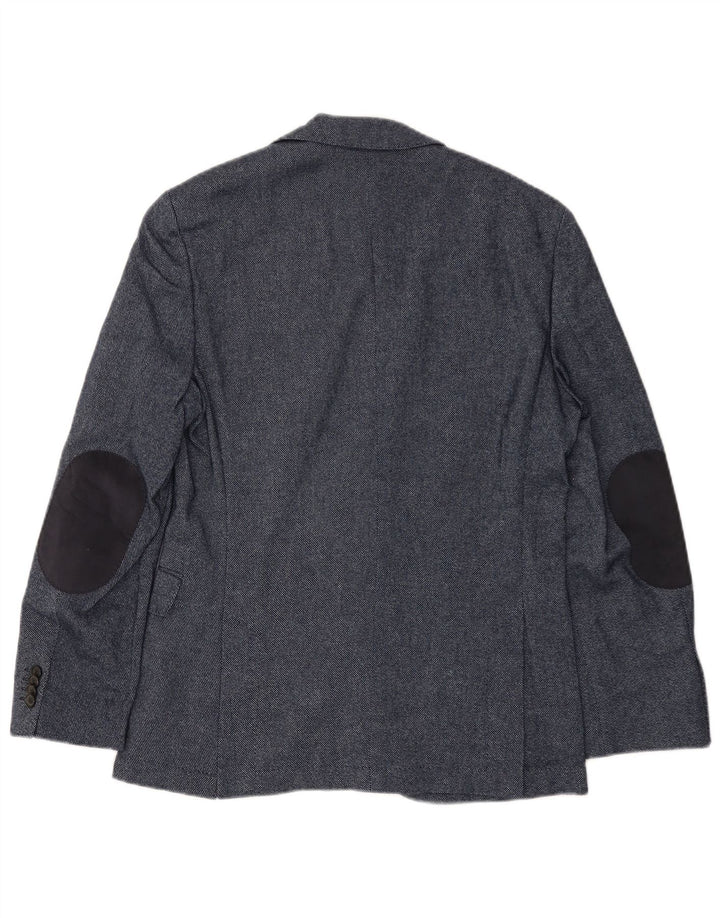 Giacca blazer da uomo a 2 bottoni HUGO BOSS EU 46 piccola in lana blu navy