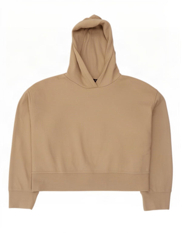 Maglione oversize con cappuccio da donna Zara UK 10 piccolo in cotone beige