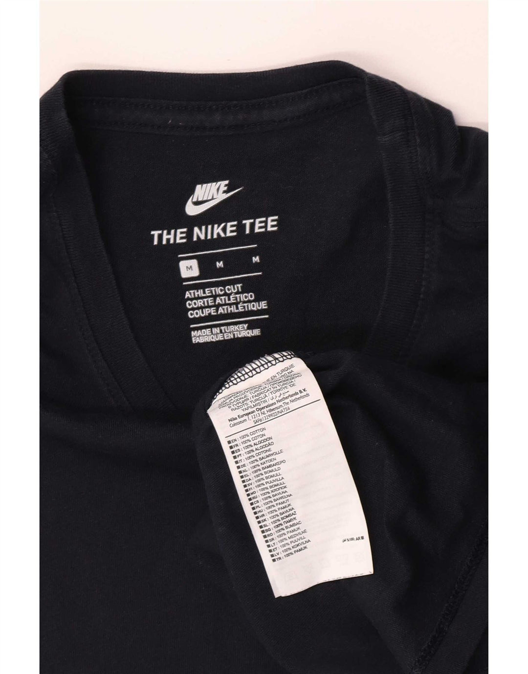 T-shirt Nike da uomo dal taglio atletico, in cotone medio blu navy