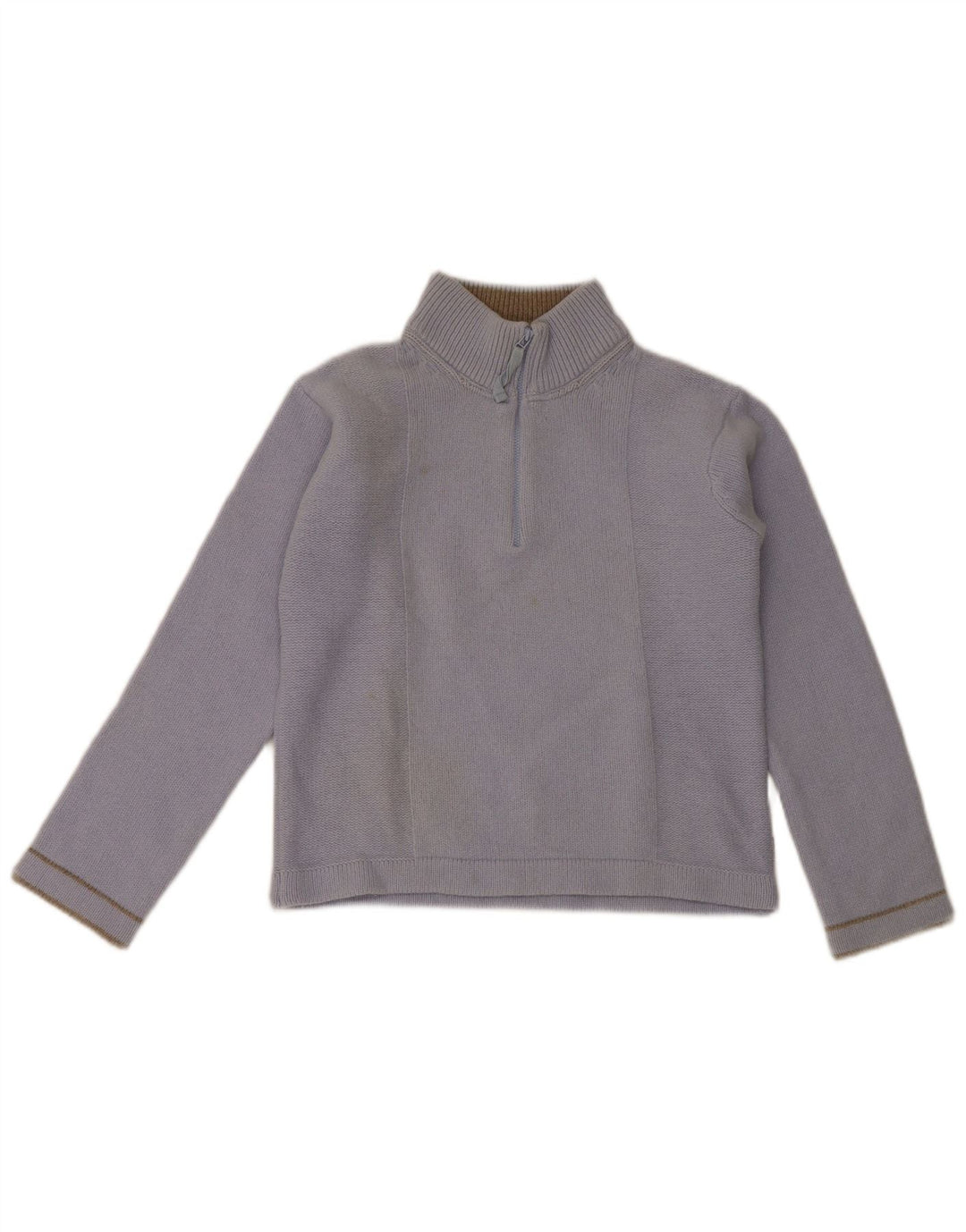 Maglione da donna Armani Jeans con collo corto e zip IT 42 Lana blu medio