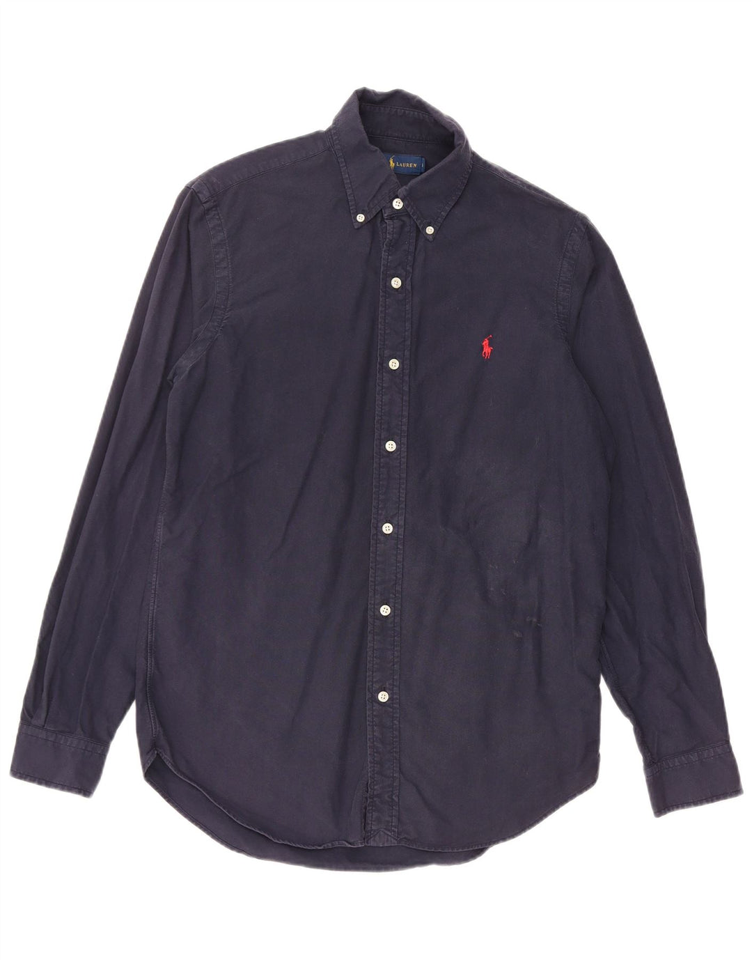 RALPH LAUREN Camicia da uomo piccola in cotone blu navy