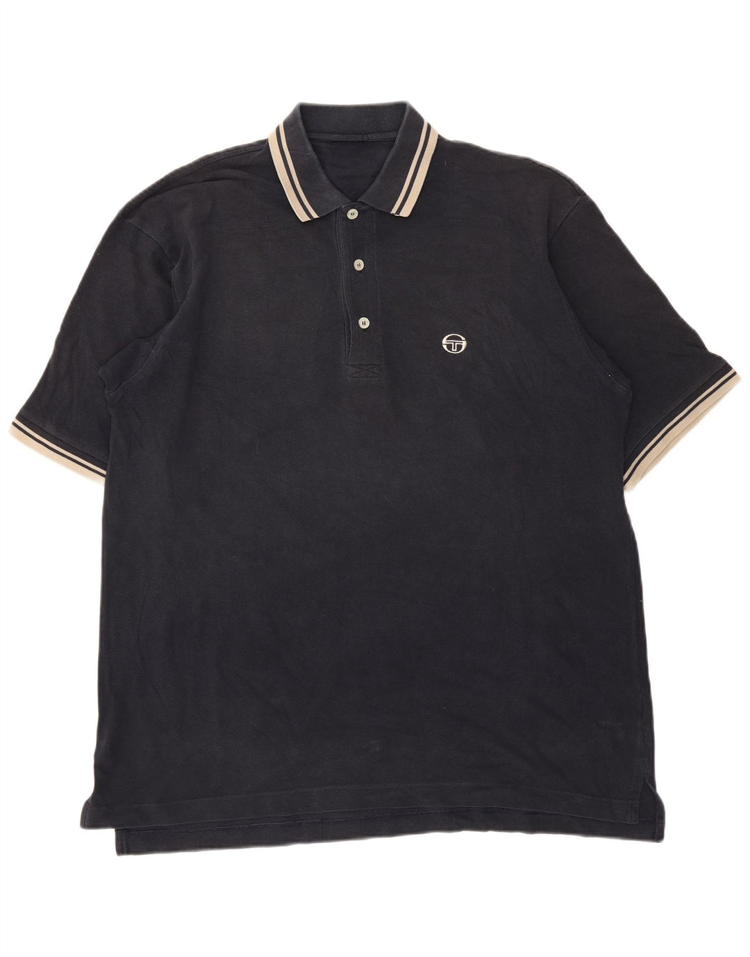 Polo da uomo Sergio Tacchini a righe grandi nere