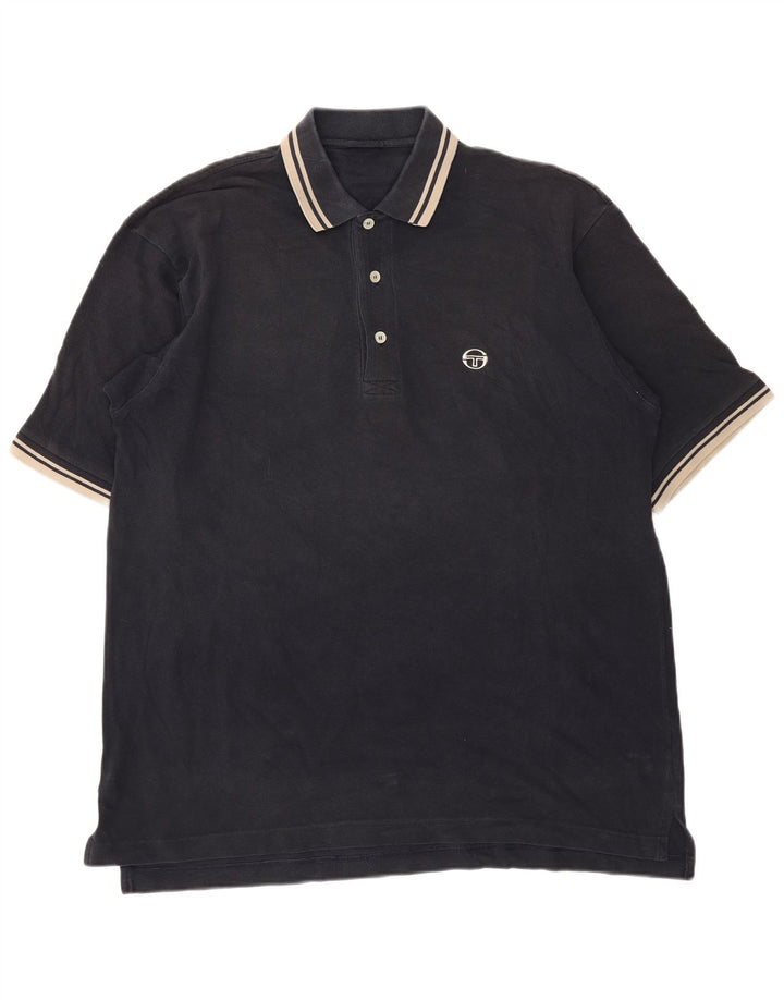 Polo da uomo Sergio Tacchini a righe grandi nere