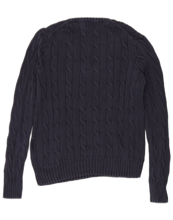 Polo Ralph Lauren Maglione da donna con scollo a V UK 14 Blu navy medio