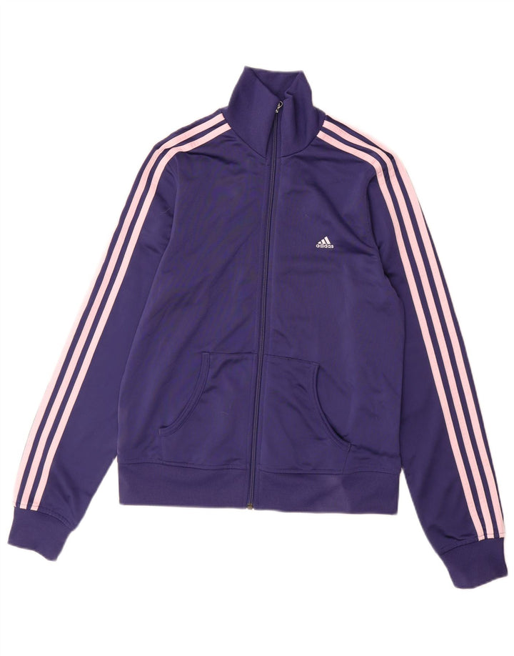 Giacca da tuta da donna ADIDAS UK 14 poliestere viola medio