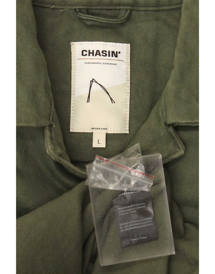 Camicia da uomo Chasin grande in cotone verde