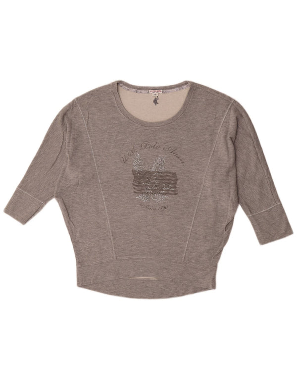 Polo Assn. Felpa con grafica oversize da donna UK 6 XS Grigio