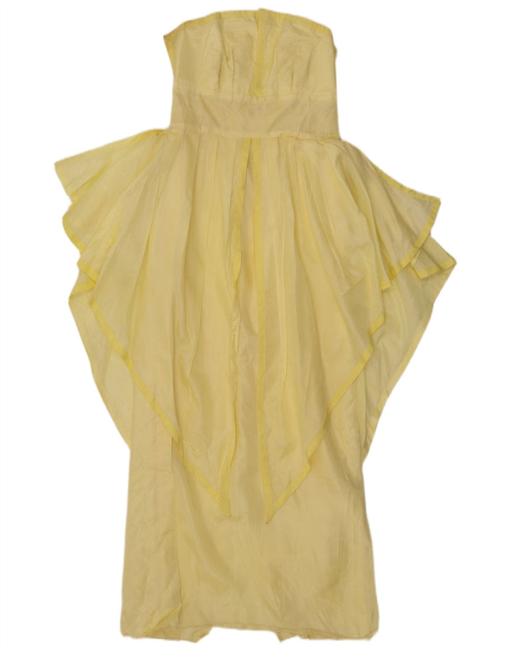 Abito asimmetrico senza spalline da donna Murek EU 38 Acetato giallo medio