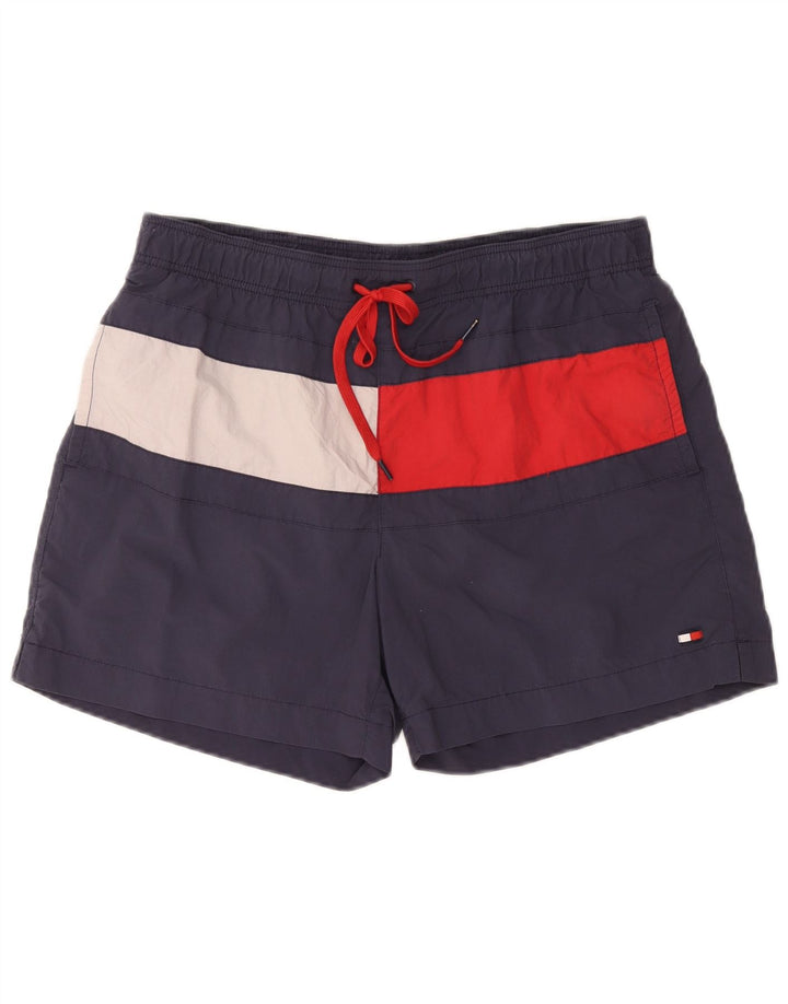 TOMMY HILFIGER Pantaloncini da bagno da uomo Grandi color block blu navy