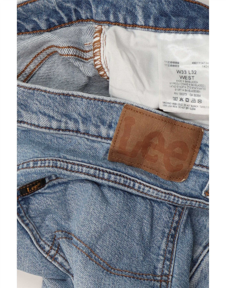 Jeans dritti da uomo Lee West W33 L32 in cotone blu