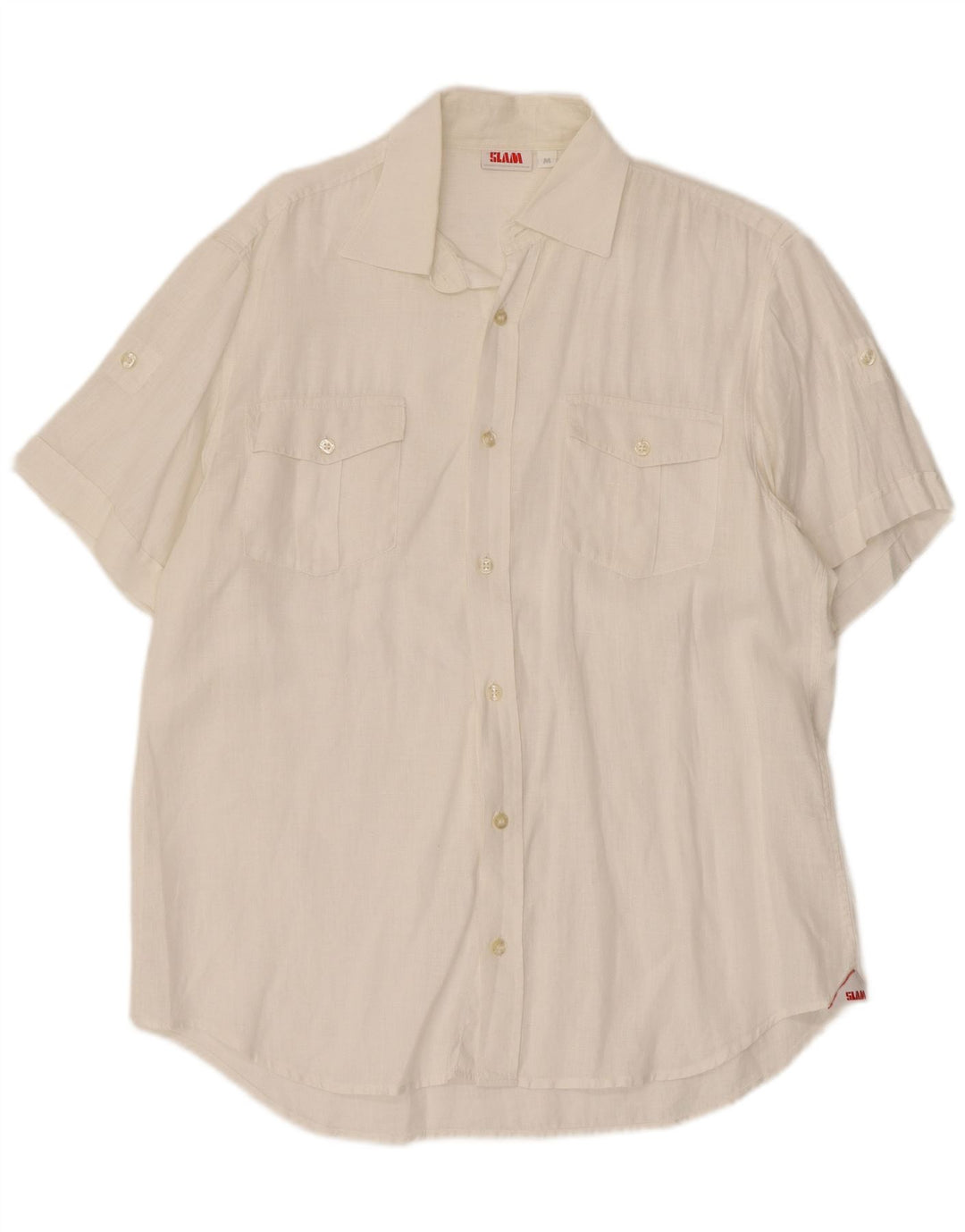Camicia a maniche corte da uomo Slam bianco medio