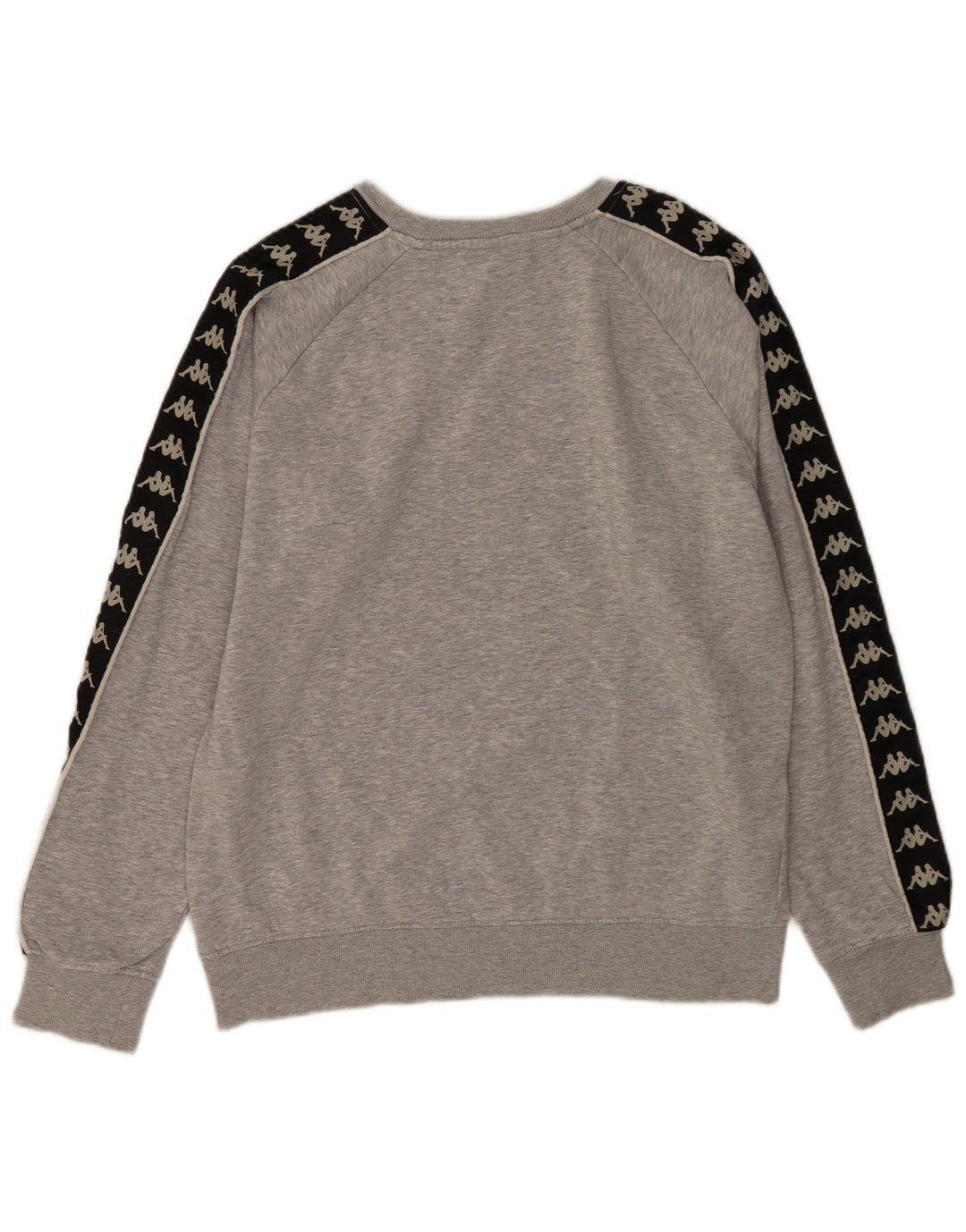 Felpa grafica da uomo Kappa in cotone color block grigio medio