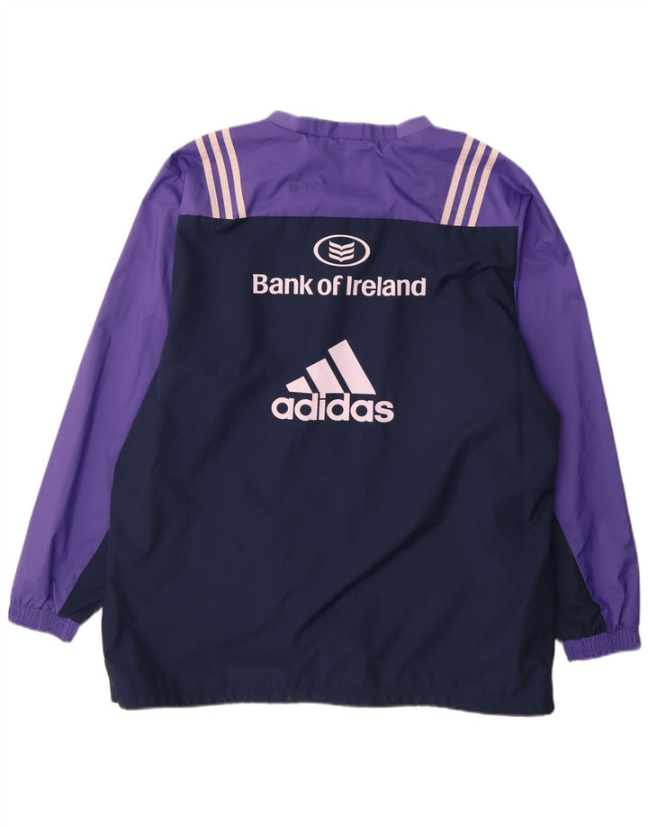 Adidas Uomo Munster Rugby Pullover Tuta Top Large Viola Sport