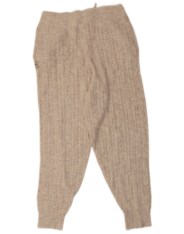 Dkny Pantaloni da jogging da donna in maglia Pantaloni casual medi W30 L27 Beige screziato