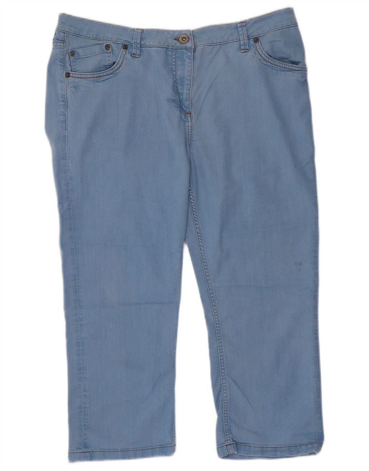 FAT FACE Jeans corti da donna UK 18 XL W36 L22 Cotone blu