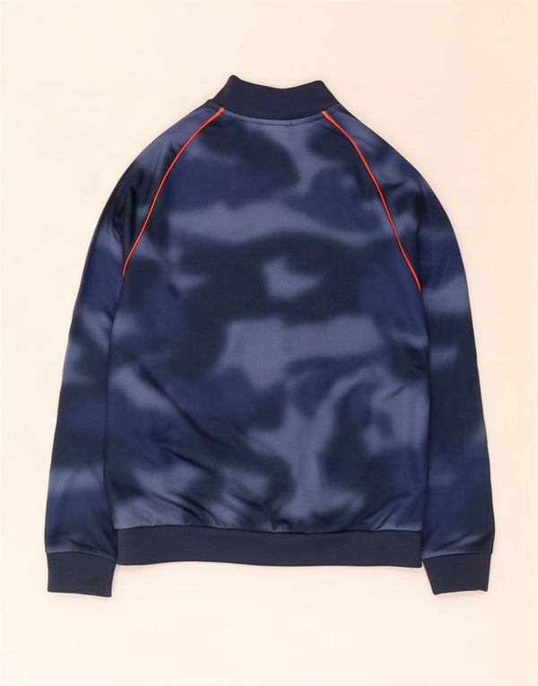 Adidas Boys Primegreen Tracksuit Top Jacket 11-12 Years Navy Blue Tie Dye