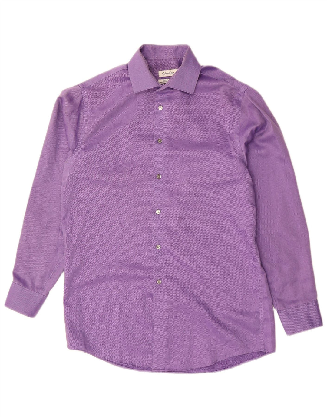 Camicia da uomo Calvin Klein vestibilità classica taglia 15 cotone viola medio