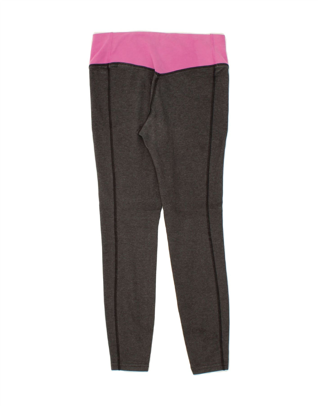 NIKE Womens Dri Fit Leggings UK 8 Small Grey Colourblock Cotton Vintage Nike and Second-Hand Nike from Messina Hembry 