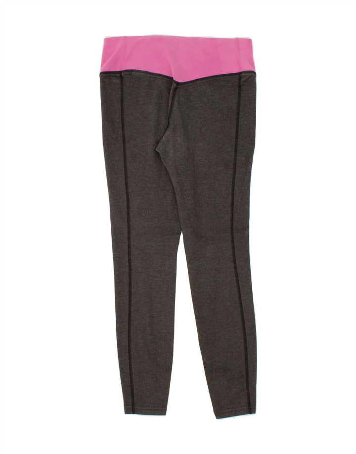 NIKE Womens Dri Fit Leggings UK 8 Small Grey Colourblock Cotton Vintage Nike and Second-Hand Nike from Messina Hembry 