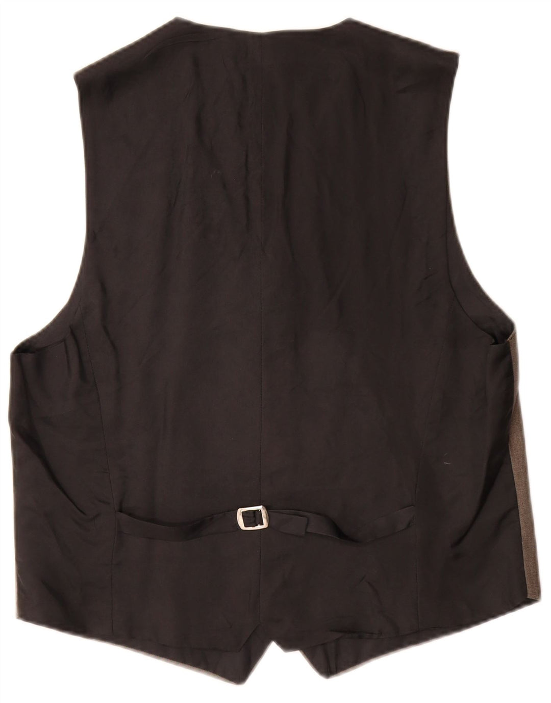 Gilet vintage da uomo IT 52 grande in poliestere marrone