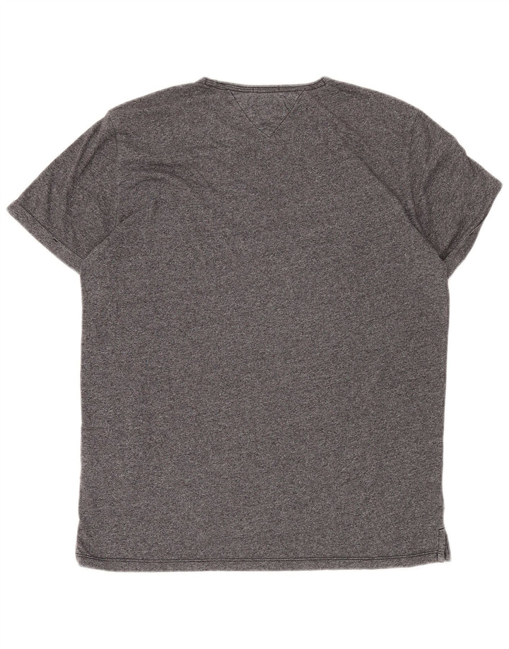 TOMMY HILFIGER Mens Regular Fit T-Shirt Top Large Grey Cotton