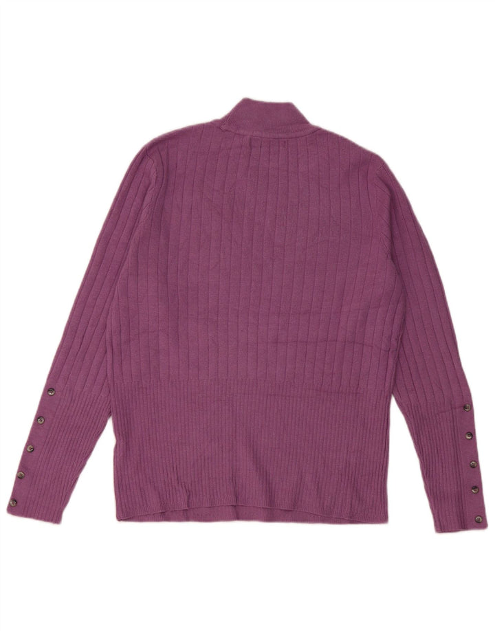 Maglione maglione a collo alto da donna Marks & Spencer UK 14 Viola medio