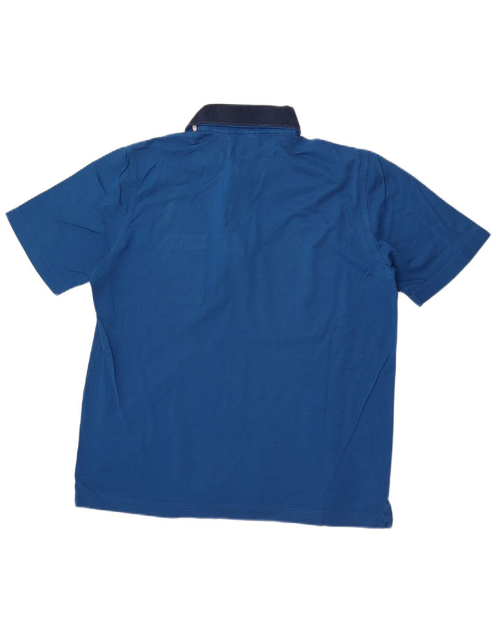 Polo da uomo Paul & Shark grande in cotone color block blu