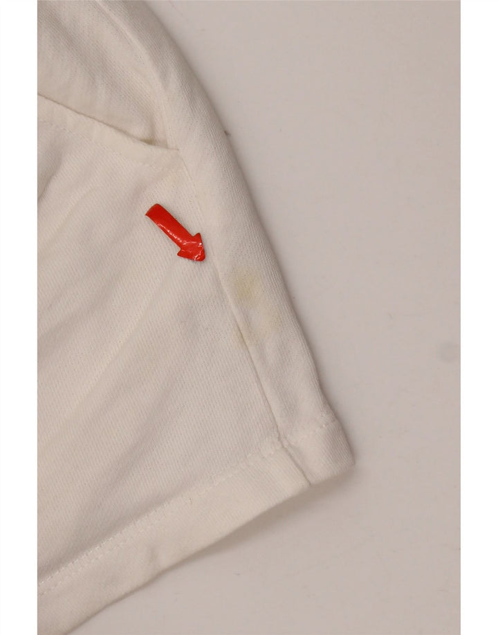 Pantaloni caldi regolari da donna Zara UK 8 piccoli in cotone bianco