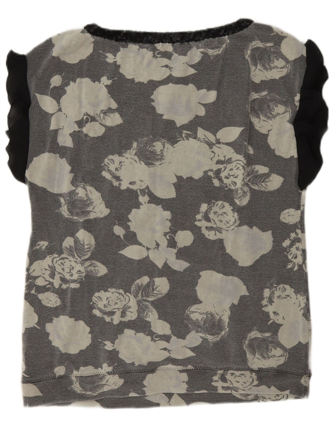 Blusa Donna Liu Jo Top IT 44 Viscosa Floreale Grigio Medio