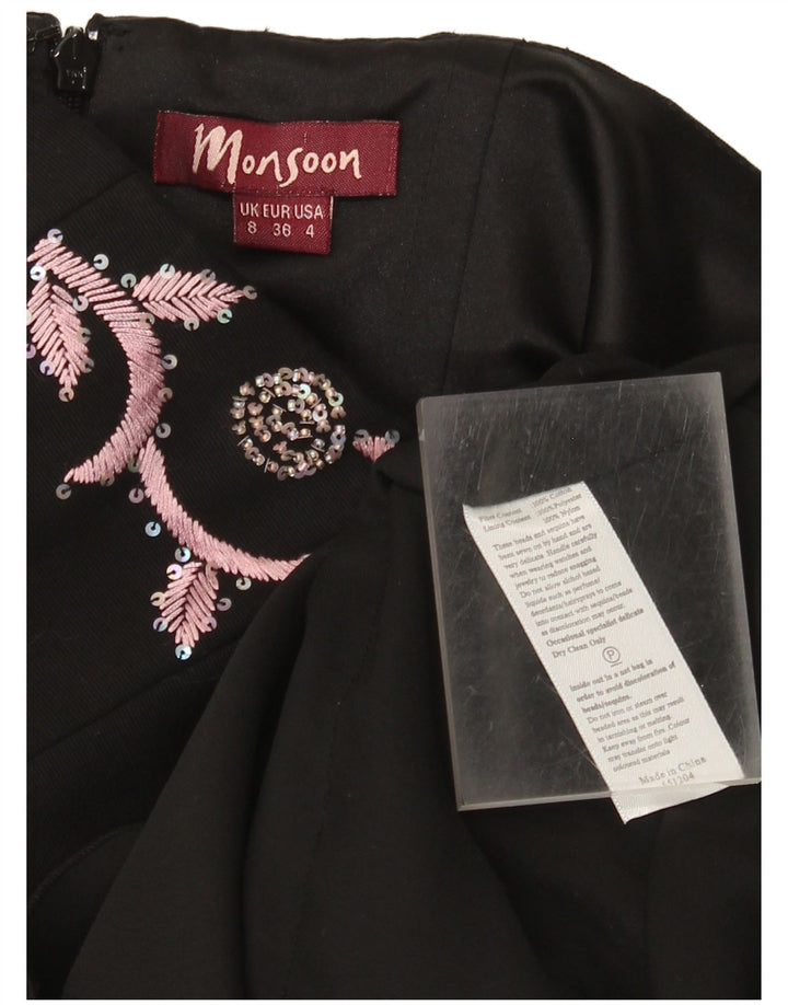 Abito senza spalline da donna Monsoon UK 8 piccolo cotone nero