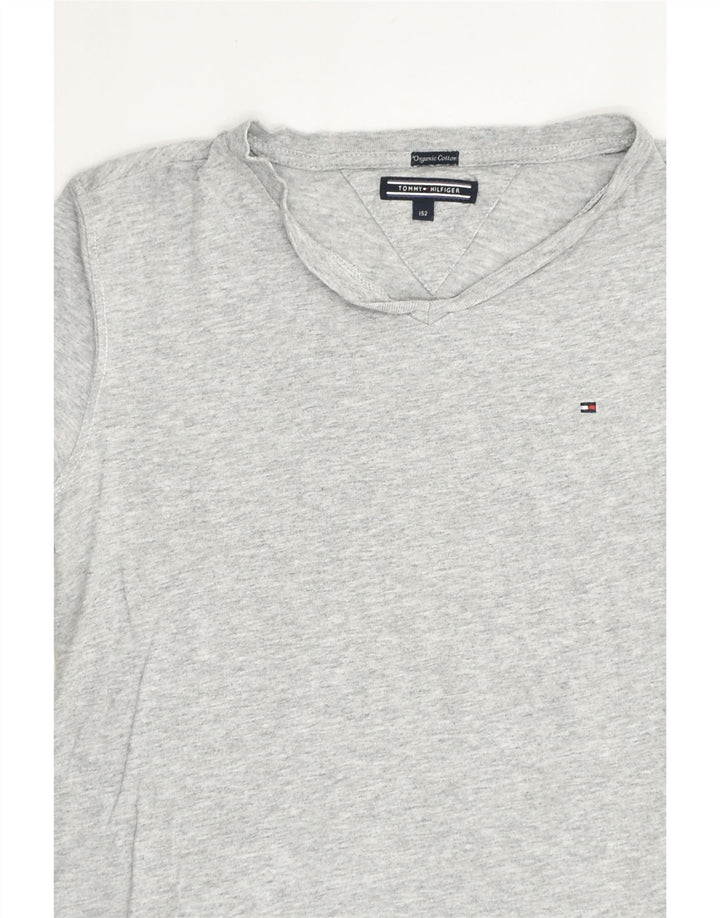 TOMMY HILFIGER Boys T-Shirt Top 11-12 Years Grey Cotton | Vintage Tommy Hilfiger | Thrift | Second-Hand Tommy Hilfiger | Used Clothing | Messina Hembry 