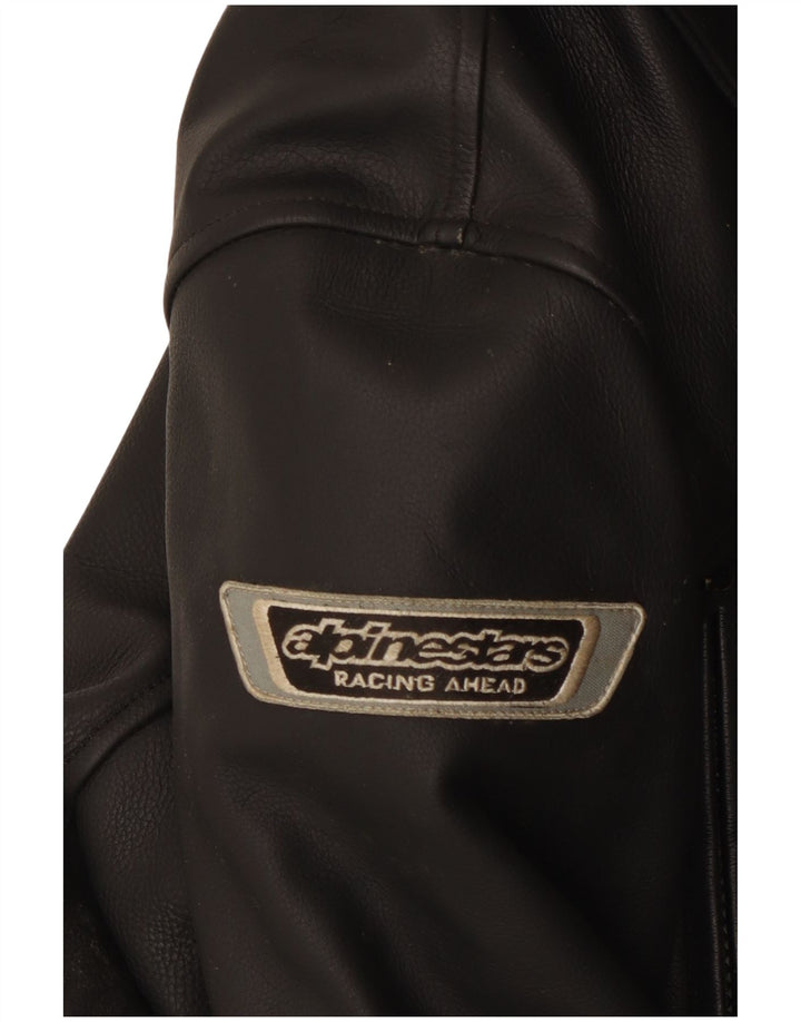 Giacca Alpinestars da uomo in pelle grafica Racer EU 50 media pelle nera