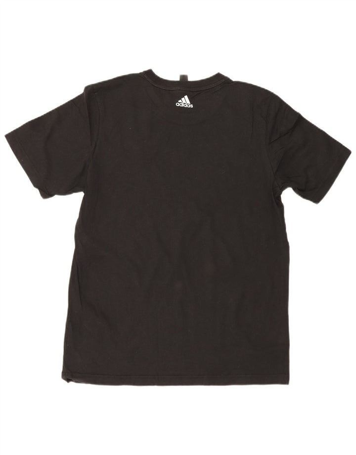 T-shirt grafica da uomo Adidas Top in cotone nero medio