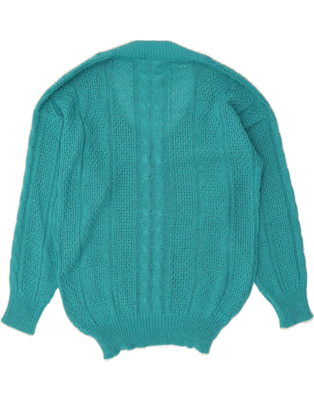 VINTAGE Womens V-Neck Jumper Sweater EU 44 XL Turquoise Vintage Vintage and Second-Hand Vintage from Messina Hembry 