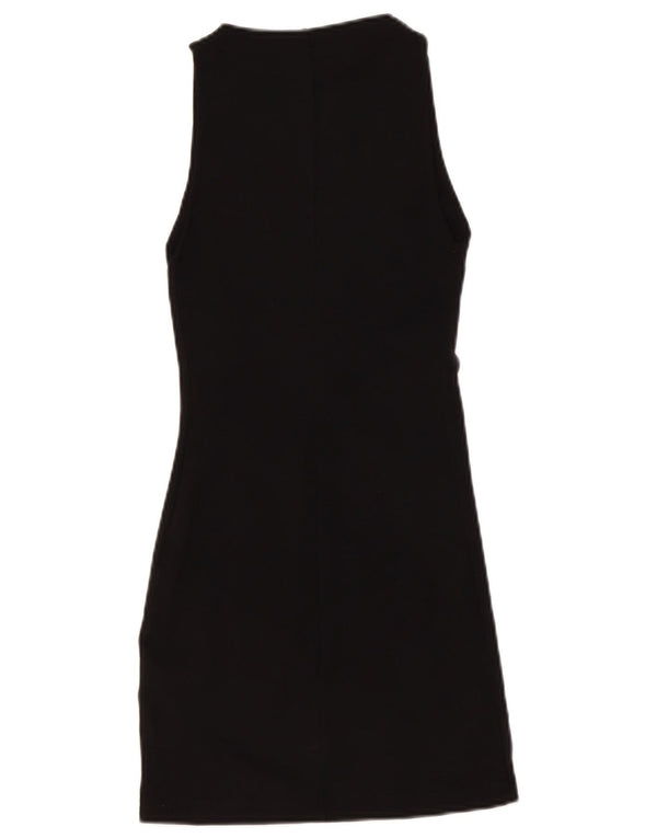 Abito aderente senza maniche da donna Zara UK 8 piccolo in cotone nero