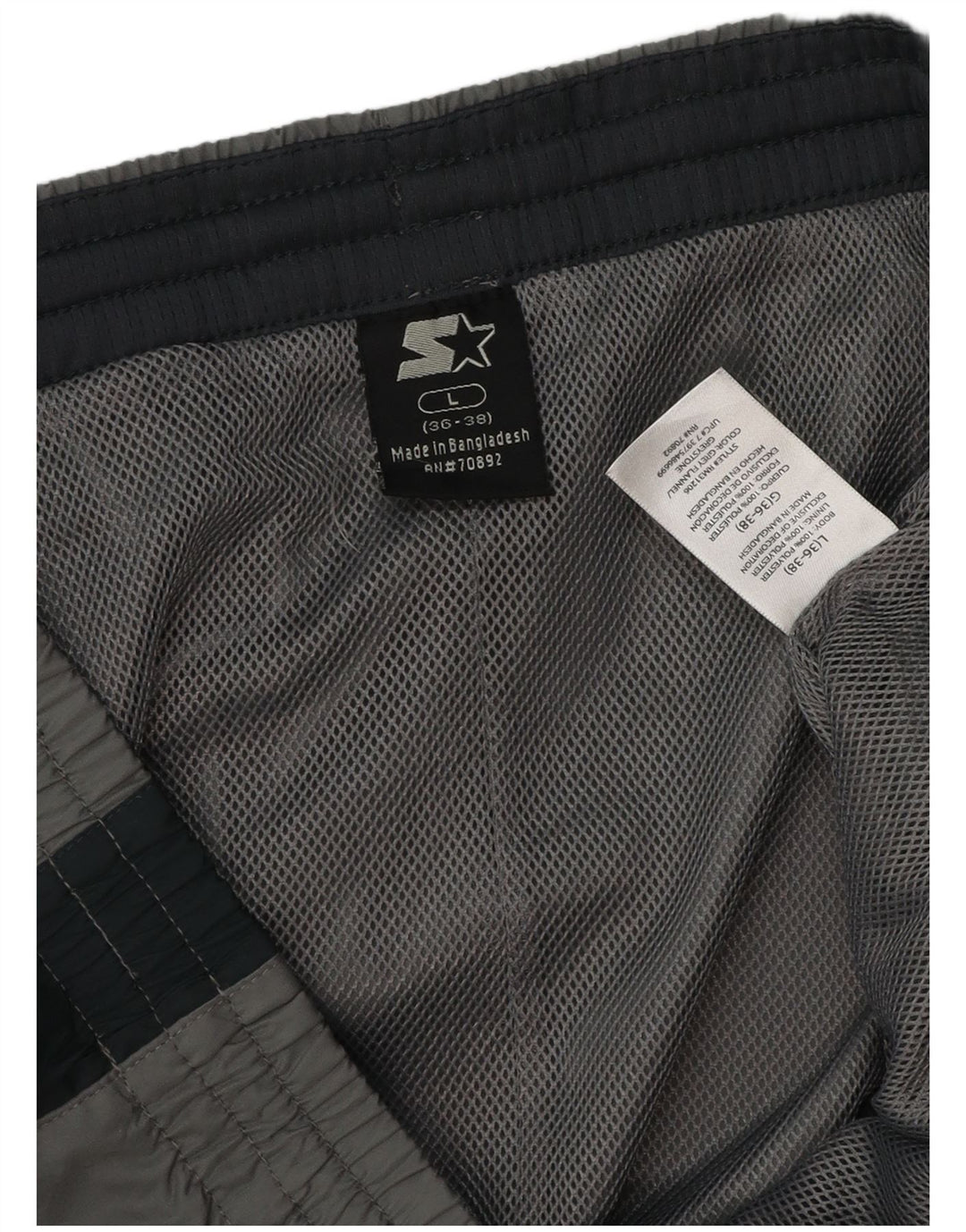 Pantaloni da tuta da uomo Starter Large in poliestere color block grigio