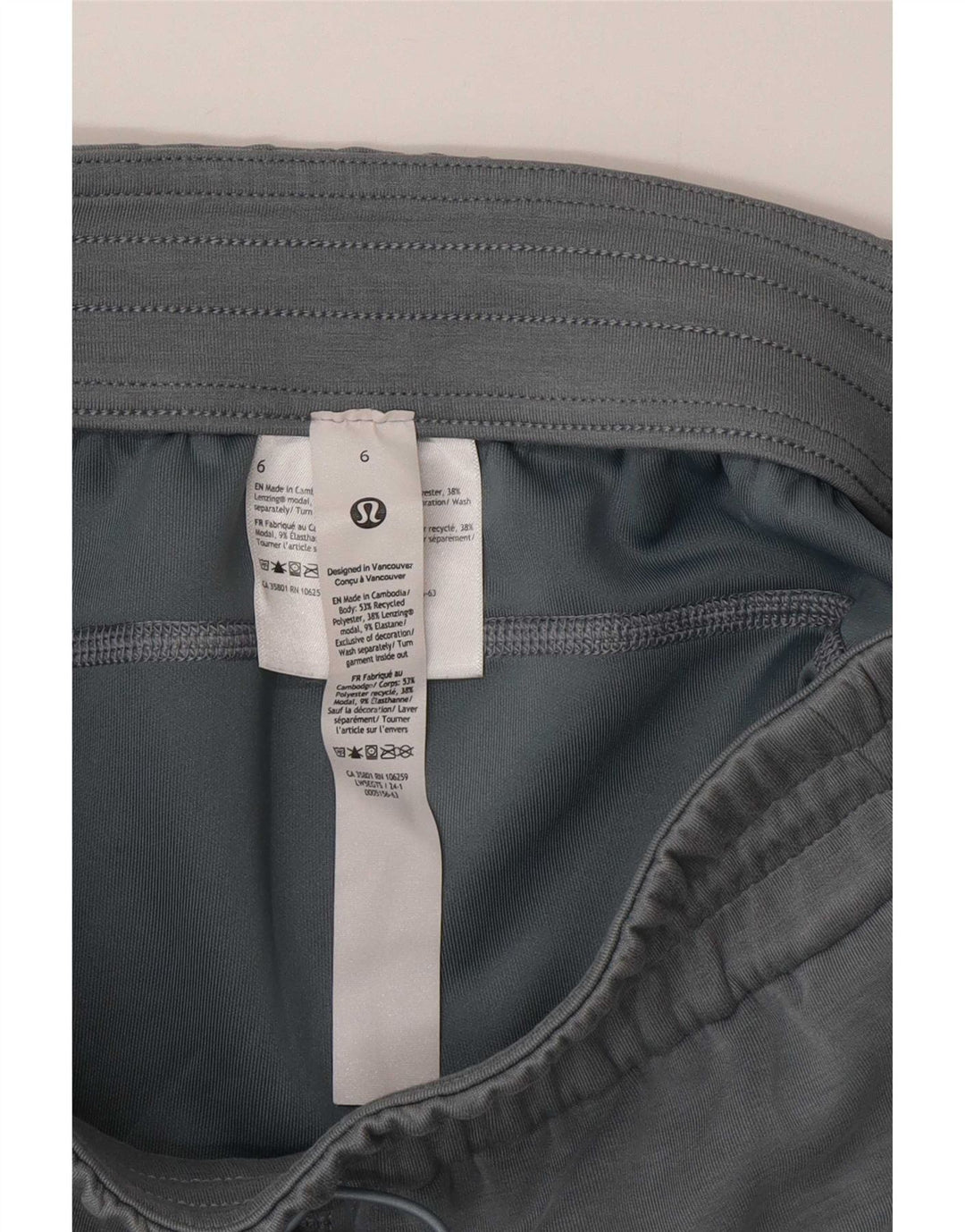 Pantaloni da tuta da donna Lululemon US 6 Poliestere grigio medio