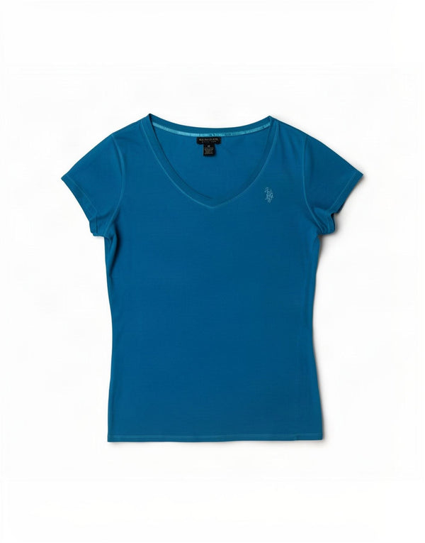 Polo Assn. T-shirt da donna Top UK 14 cotone blu medio