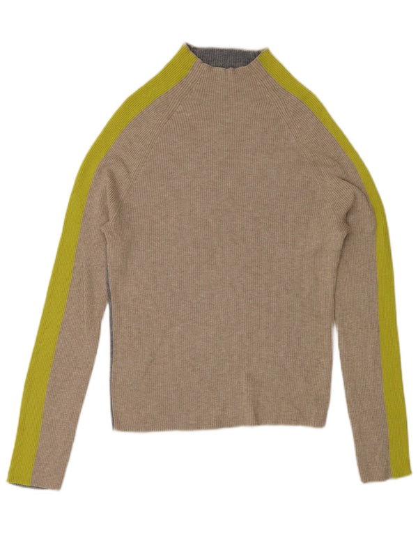 Maglione maglione collo alto da donna White Stuff UK 8 Small Grey Colourblock