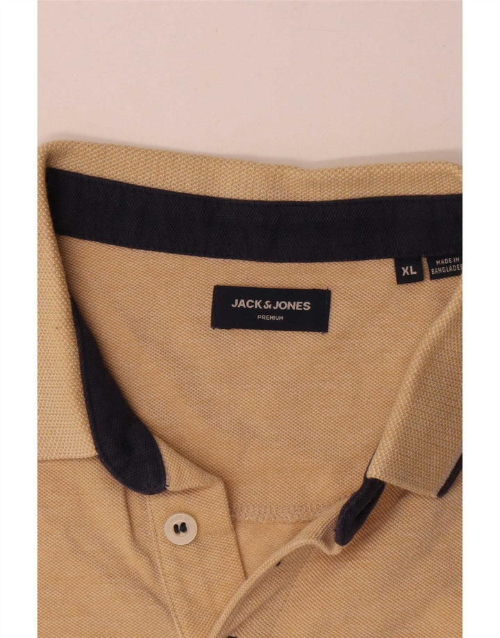 Polo da uomo Jack & Jones XL in cotone beige