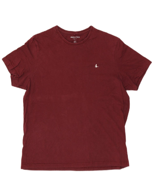 T-shirt da uomo dalla vestibilità classica Jack Wills Top grande in cotone bordeaux