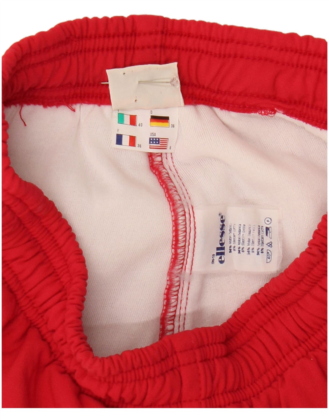 Pantaloni Ellesse da donna con staffa antivento US 6 nylon rosso medio