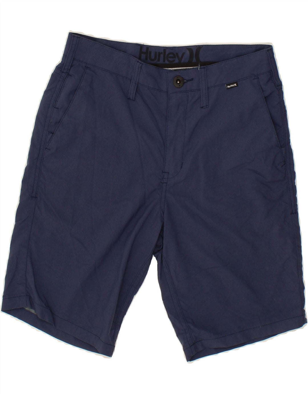 HURLEY Womens Chino Shorts W26 Small Navy Blue Polyester Vintage Hurley and Second-Hand Hurley from Messina Hembry 